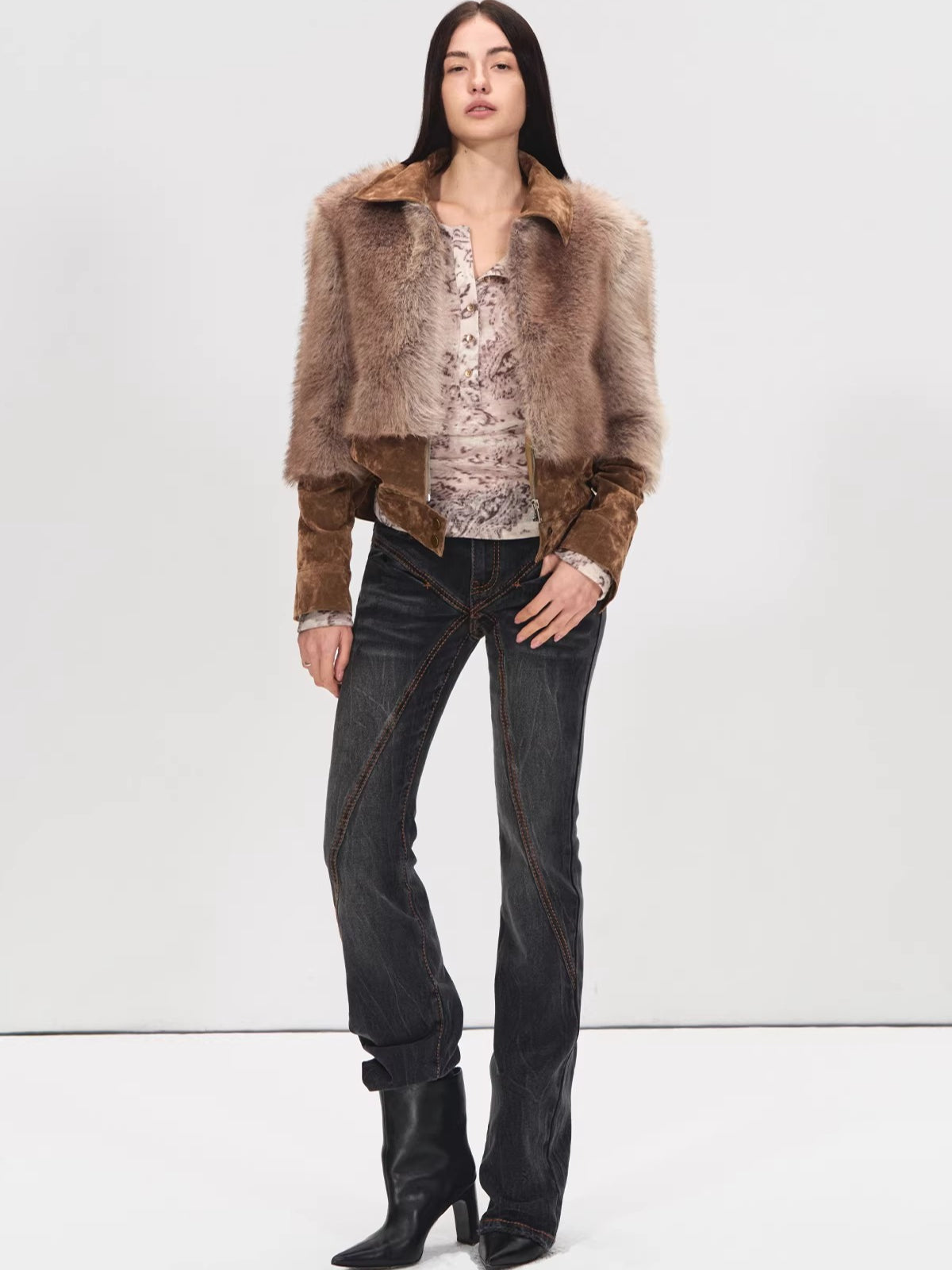 R2 Panel Flare Denim Pants