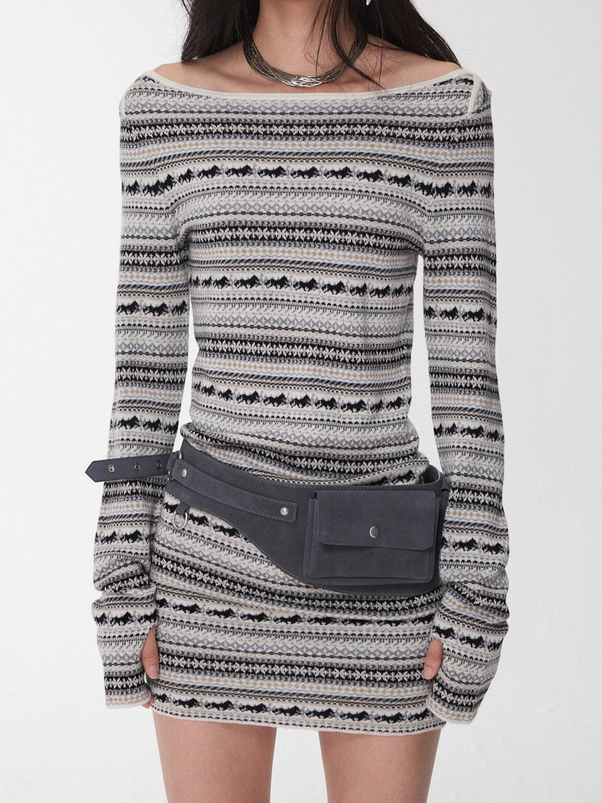 Suede Utility Waist Belt Bag