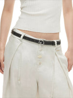 Montaigne Leather Slim Belt