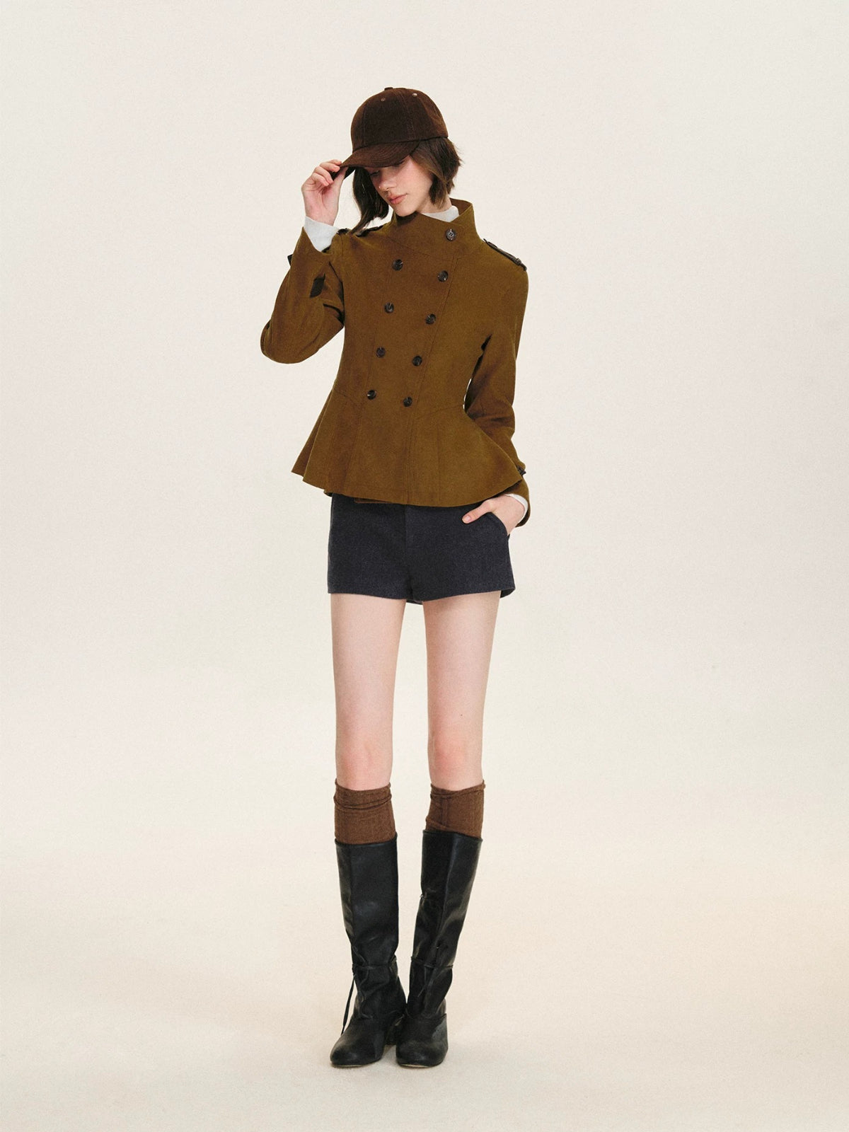 Vintage Double Breasted Suede Jacket