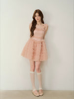 Puff Sleeve Tulle Dress
