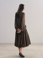 Lace Ruffle Blouse & Skirt Set