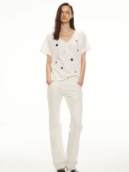 Mirror V-Neck Relaxed Tee