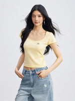 U-Neck Slim Basic Tee