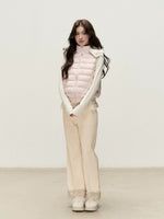 Reversible Floral Detachable Hood Down Vest