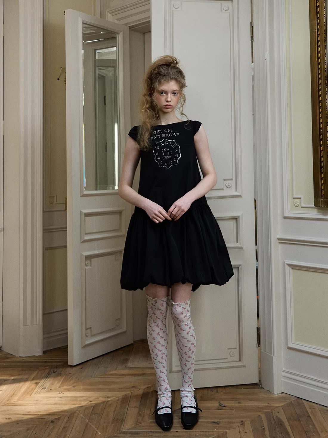 Rhinestone Bubble Hem Dress