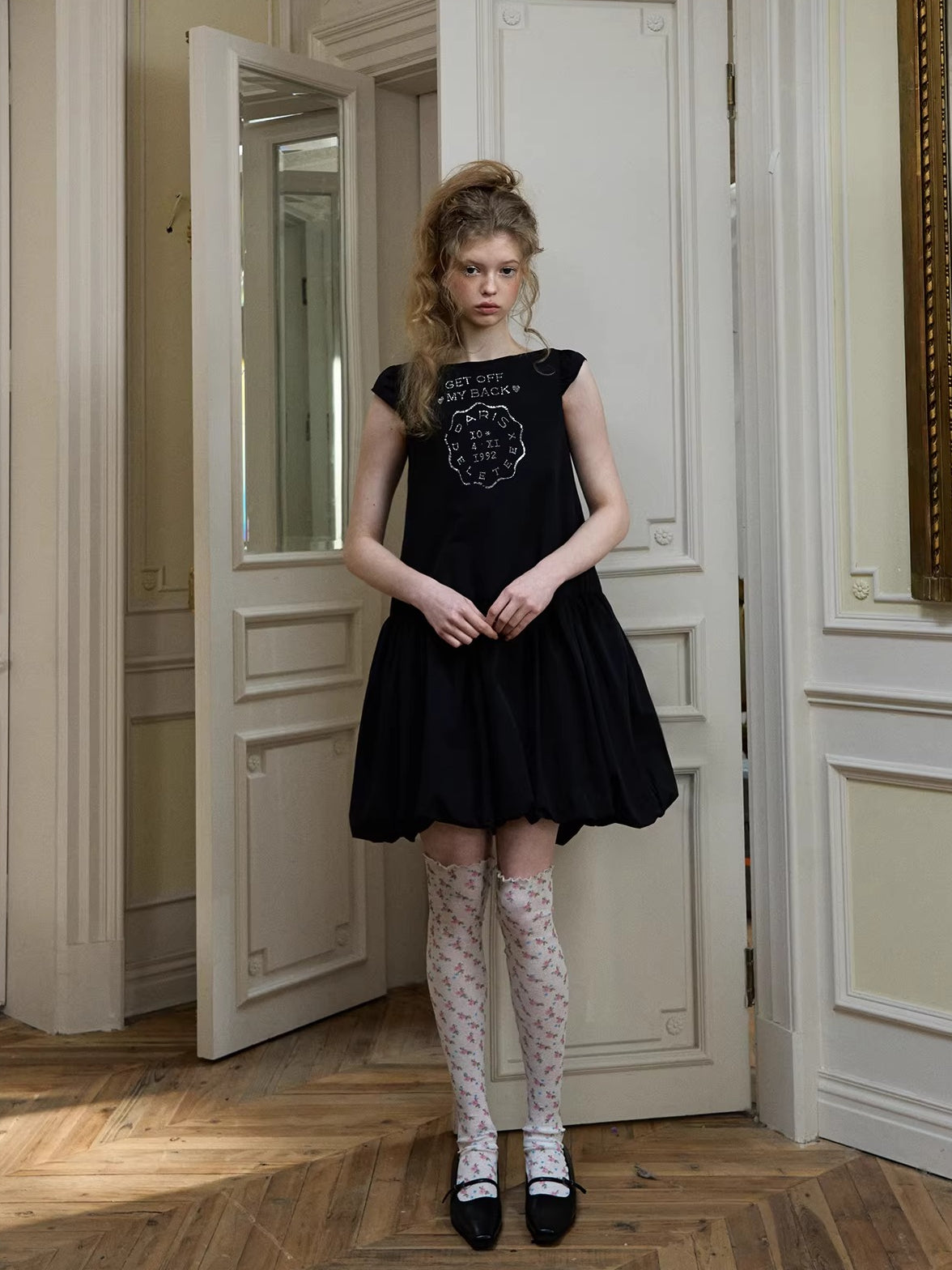 Rhinestone Bubble Hem Dress
