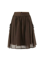 Lyocell Tie Blouse & Skirt Set