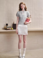 Mohair Wool Openwork Knit Sweater