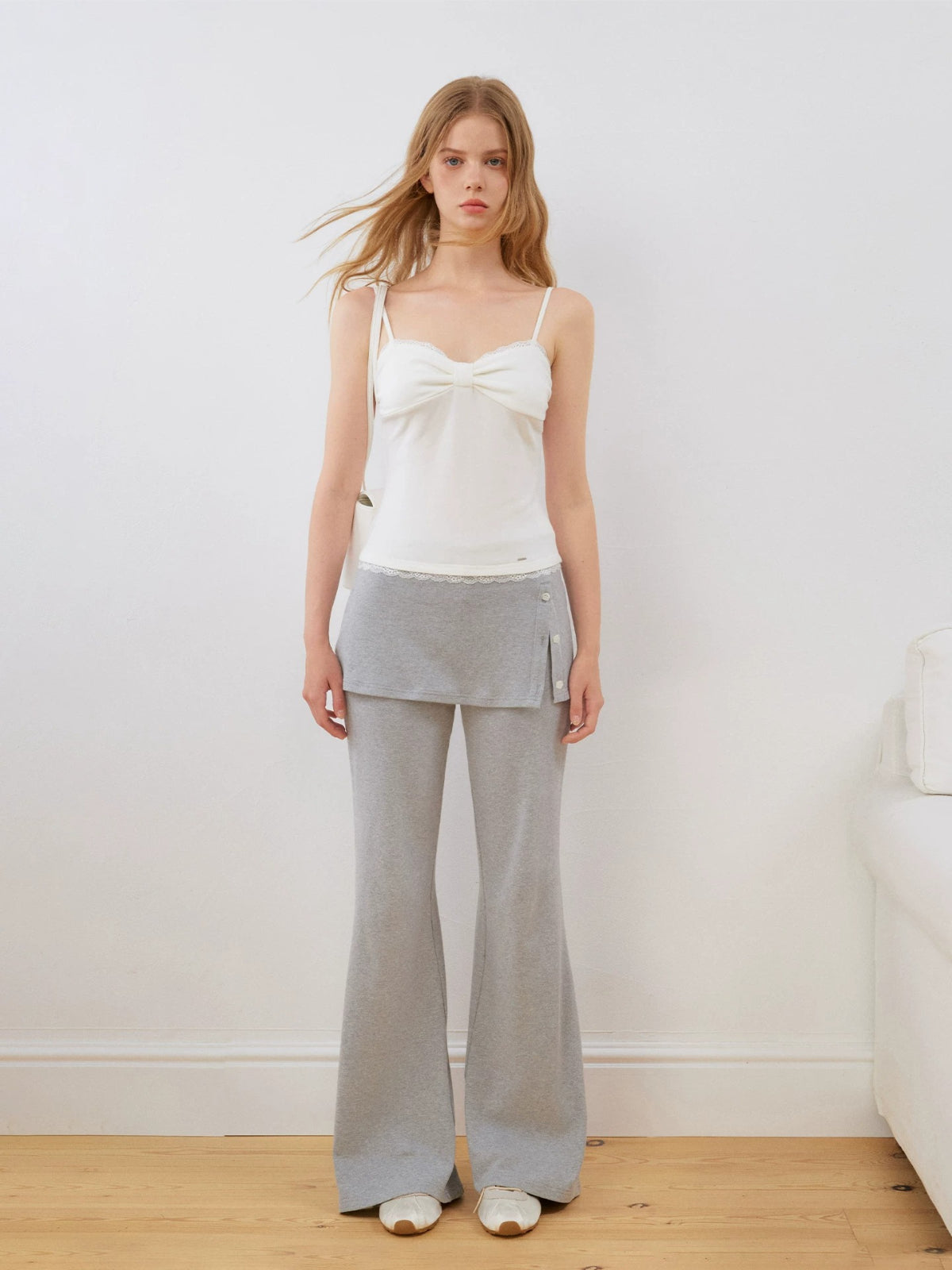 Bow Lace Trim Camisole Top