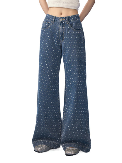 Blue Polka Dot Jeans