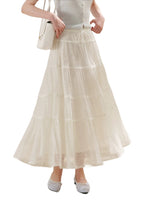 Lace Tiered A-Line Skirt