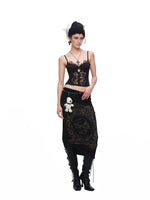 Lace Satin Corset Cami