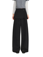 Detachable Overlay Wide Leg Pants
