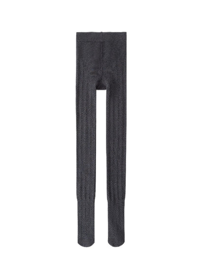 Cable-Texture Cotton Tights
