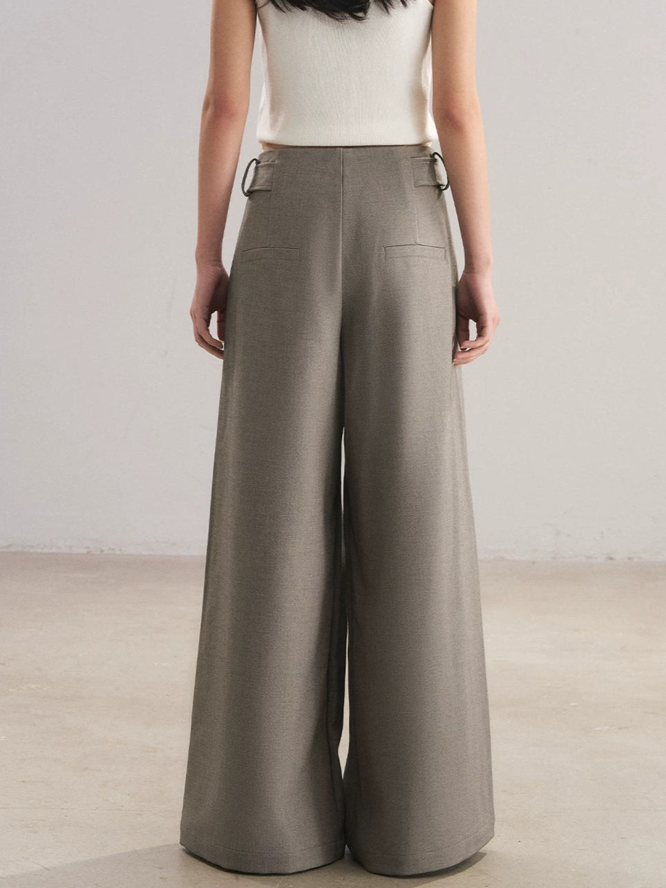 Pleated Wide-Leg Trousers