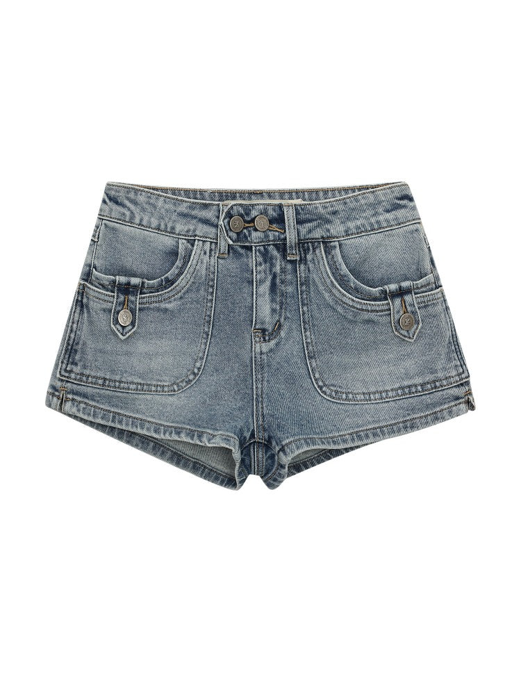 Vintage Low-Rise Denim Shorts