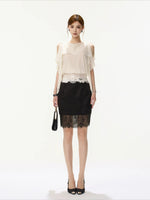 Off Shoulder Chiffon Blouse