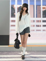 White Henley Cover Up