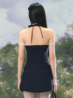 Lace Halter A-Line Dress