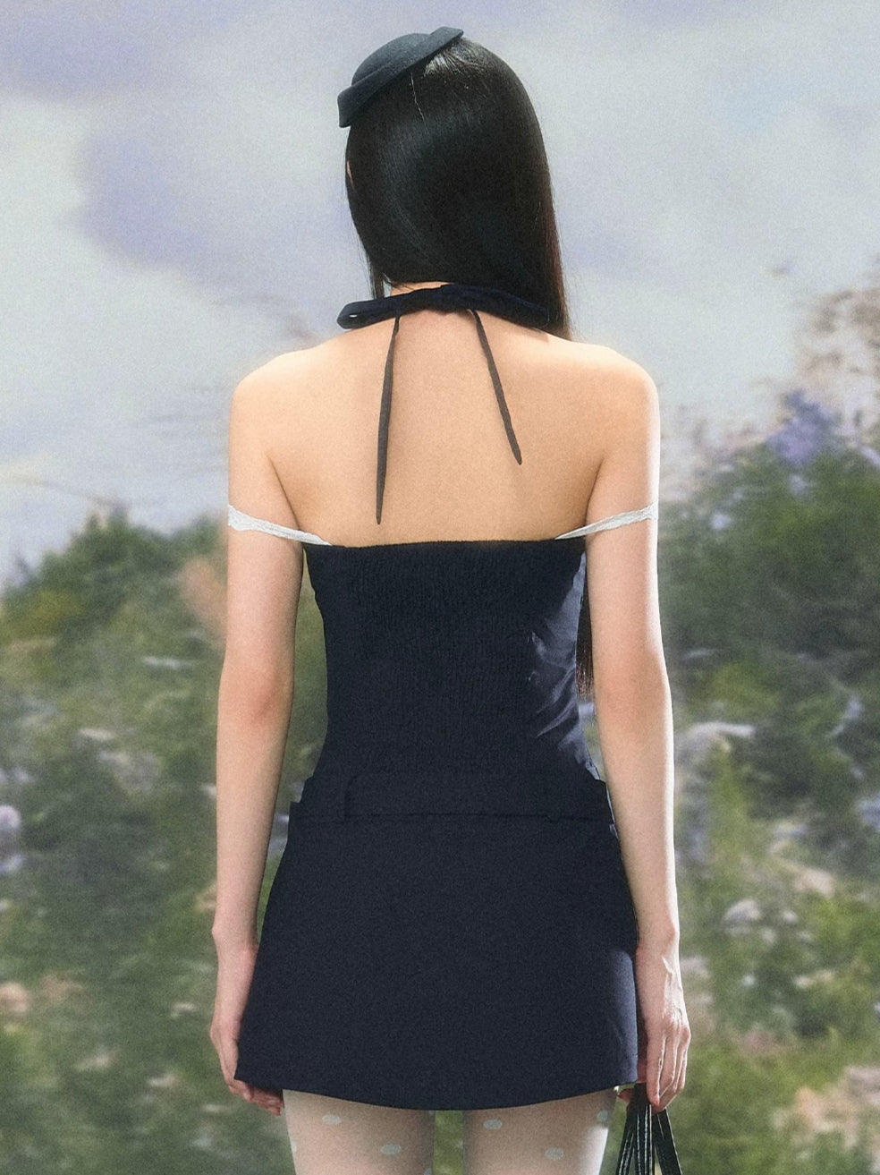Lace Halter A-Line Dress
