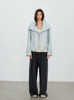 Shawl-Lapel Double-Breasted Jacket