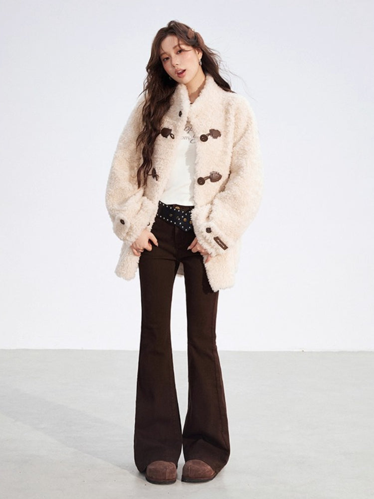 Embroidered Flared Slim-Fit Jeans