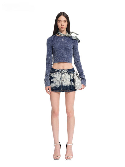 Volcano Denim Mini Skirt