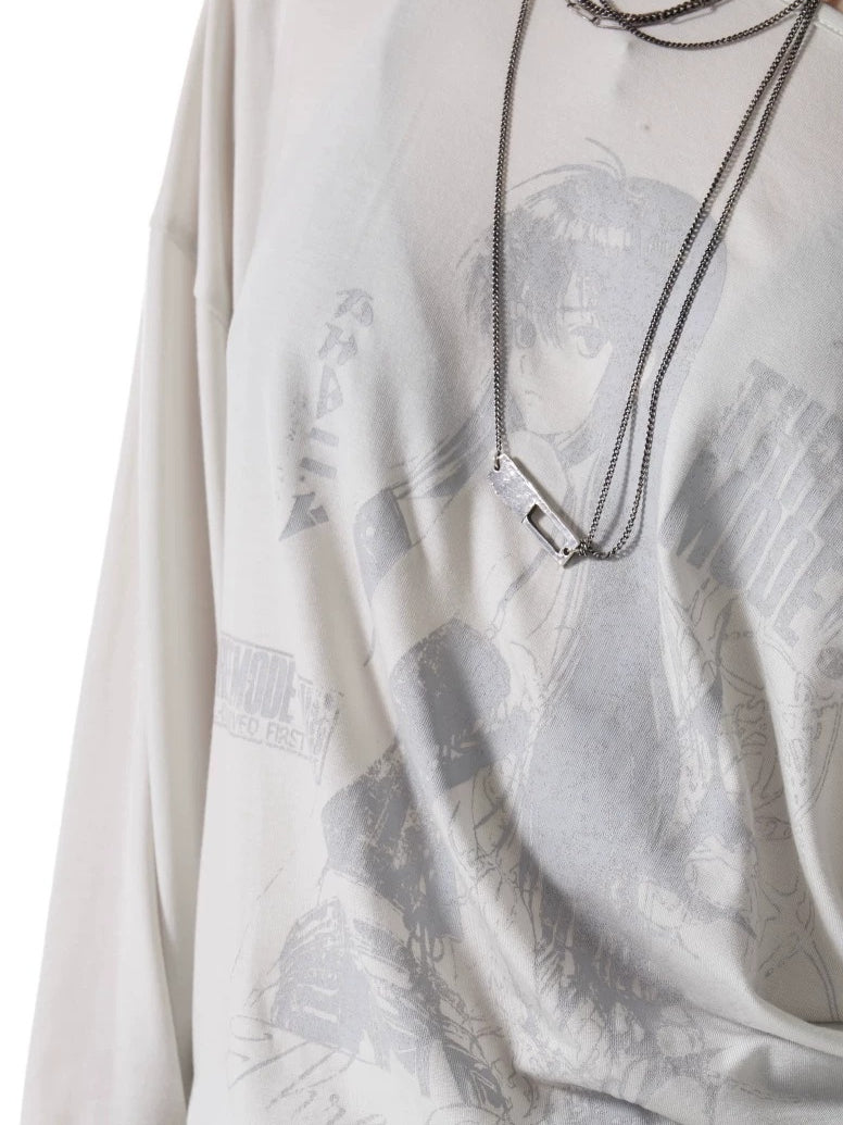 Off-Shoulder Print Tee