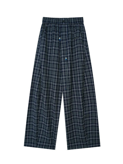 Plaid Wide-Leg Pants