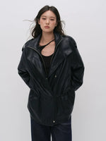 Urban Textured PU Down Jacket
