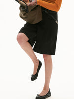 Tailored High Waist Bermuda Shorts