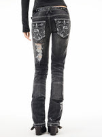 Low Rise Ripped Jeans