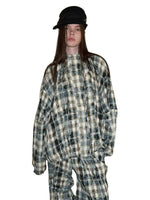 Plaid Crinkle Bubble Jacket