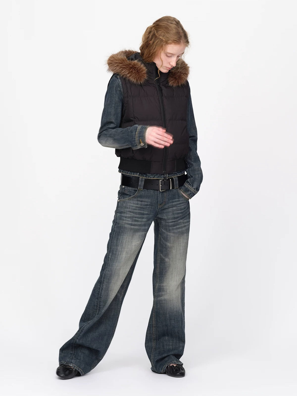 Detachable Sleeve Down Puffer Jacket