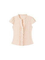 Ruffle Lace Waist Shirt