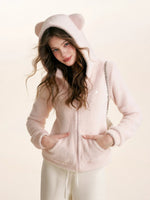 Bear Ear Plush Hoodie