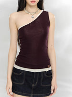 Asymmetrical Knit Tank Top
