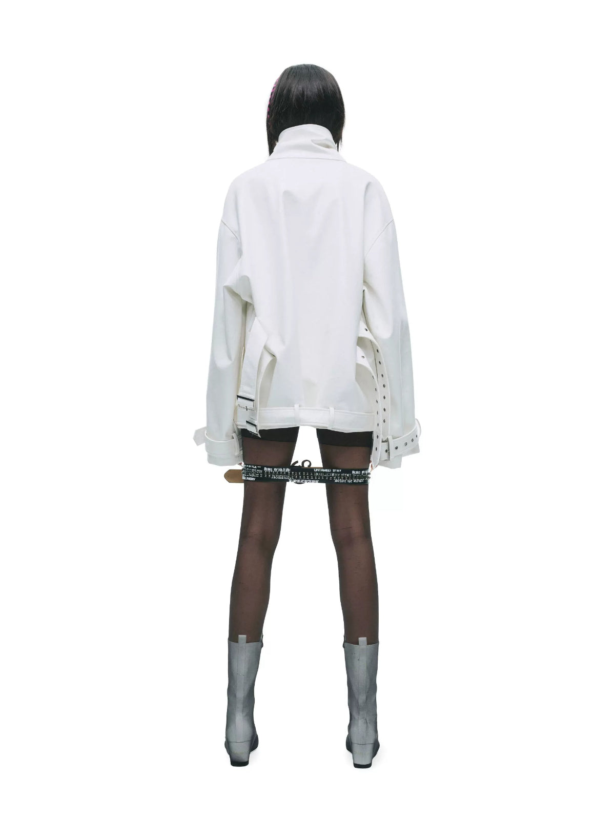 Punk Stand Collar Leather Jacket