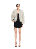 Bordeaux Raccoon & Rabbit Fur Jacket