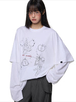 Printed Layered Long Sleeve Tee