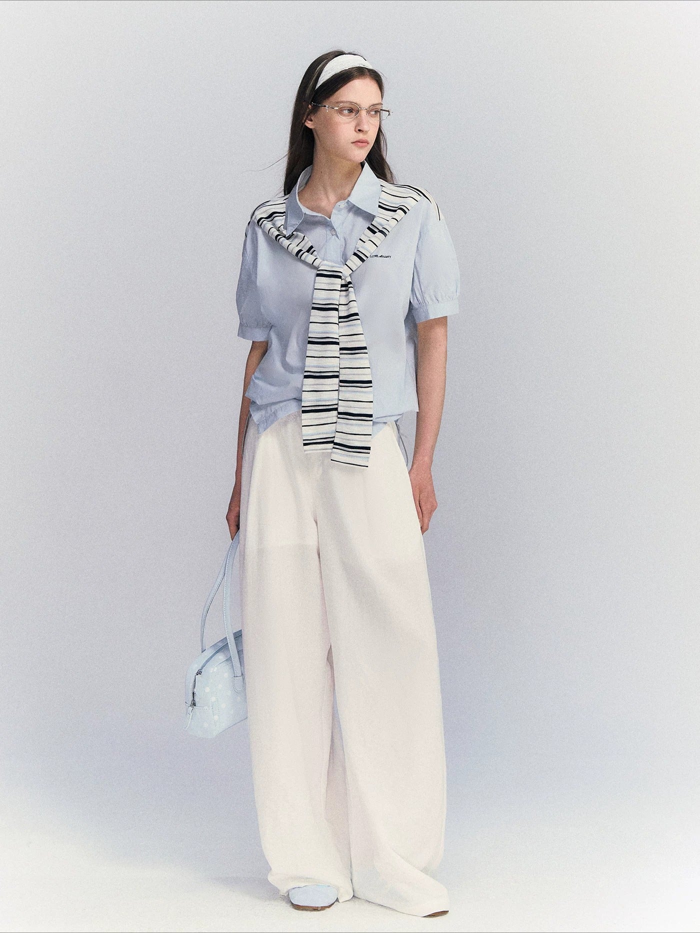 Striped Shawl Shirt