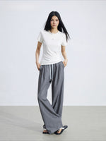 Striped Wide-Leg Pants
