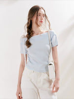 Asymmetric Lace Knit Top