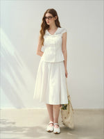 "Island Poetry" Sailor Collar Shirt Set