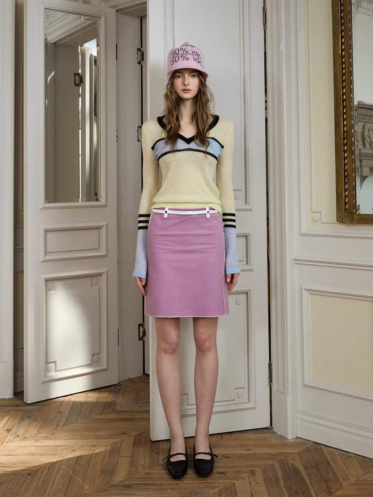 Purple Detachable A-Line Skirt