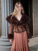 Mishka Faux Shearling Suede Cropped Jacket