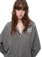 Dog-Ear Hoodie & Flared Pants Set