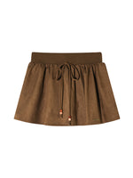 Suede Beaded Mini Skirt