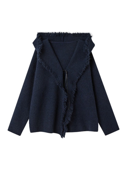 Tassel Hooded Cardigan